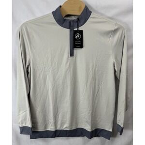 NEW MEN'S SWANNIES MCKINNON 1/4 ZIP‎ PULLOVER GLACIER NAVY XL GOLF PERFORMANCE